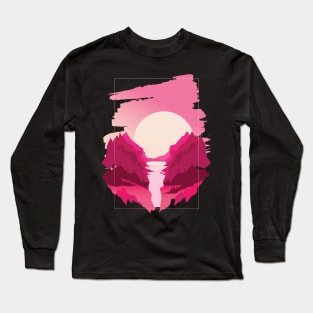 Horizon Pink Long Sleeve T-Shirt